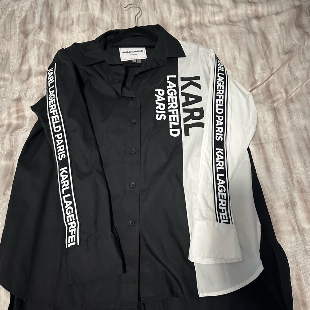 Karl Lagerfeld Limited Edition Black and White Blouse